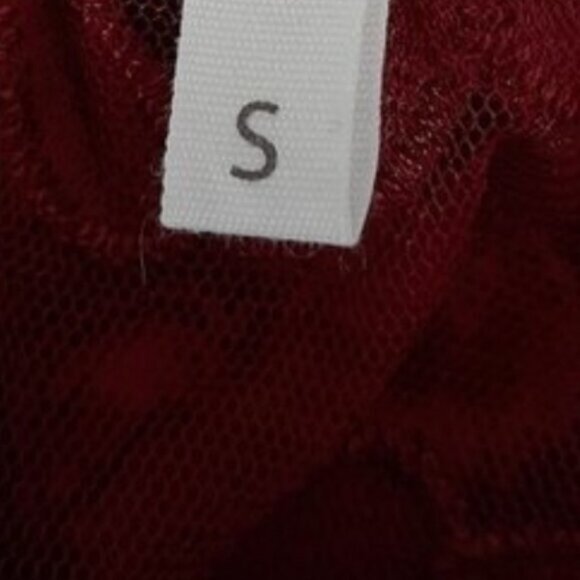 MAURICES / Lace Applique Sweatshirt Crewneck Top Wine Burgundy Sz S - Picture 13 of 13